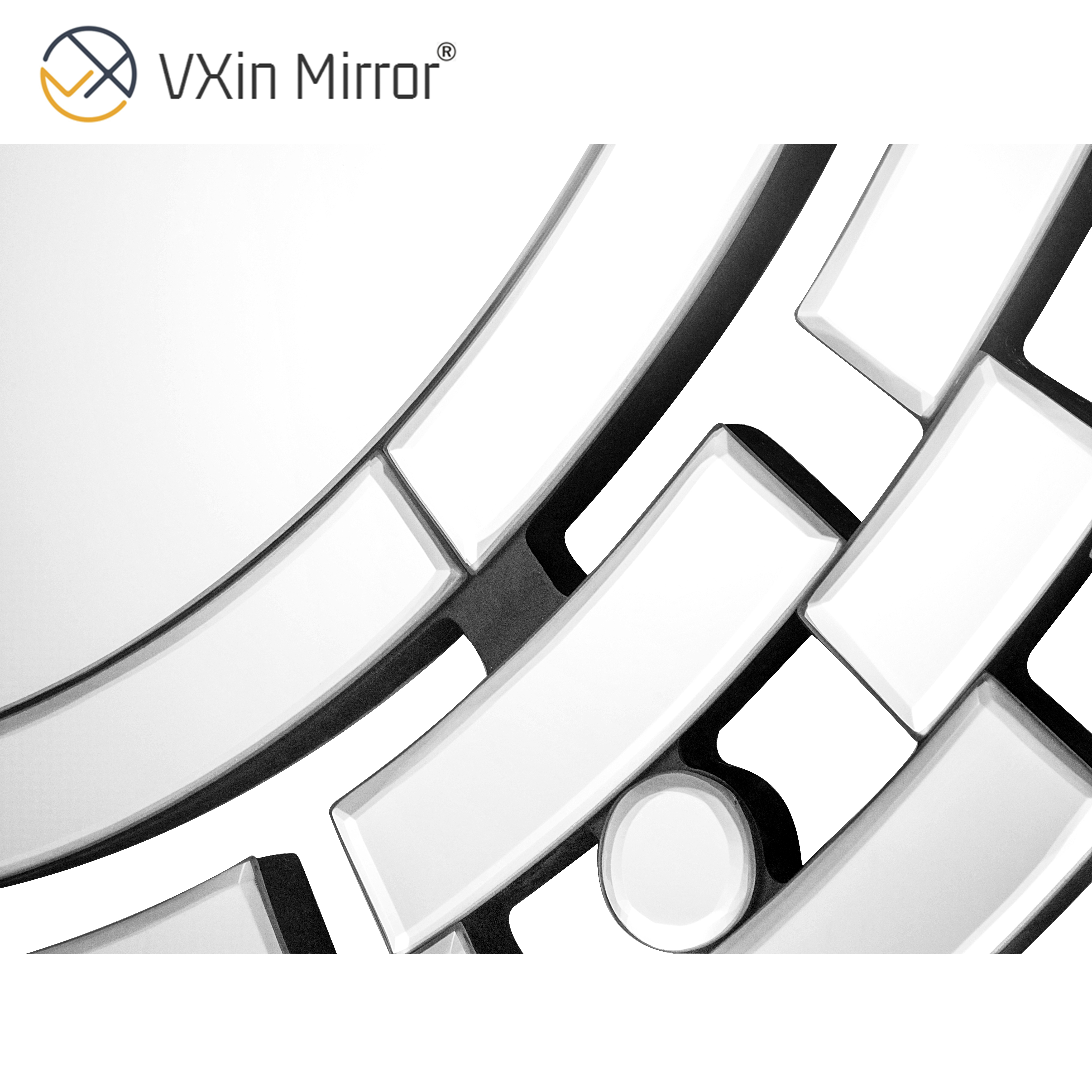 VXin Mirror WXM-1124 Moden Silver Glass Wall Mirror Home Decor for Living Room Bedroom