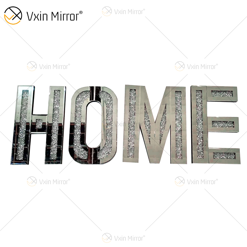 LOVE And HOME And MUM And SEXY Sweet And Lovely House Decoration Mirrors Morden Wall Diamond Decor