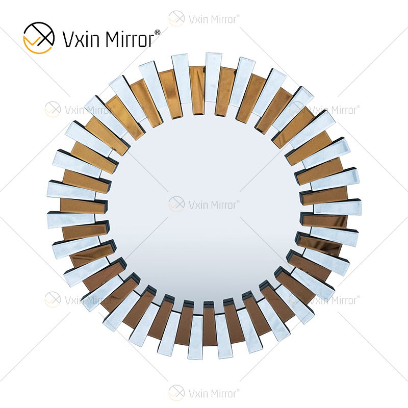 3D 2 Colors Both WXM-1021 Wall Decoration Brown With Silver Wall Hanging Mirror