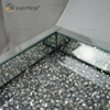 Hot Sale WXMT-019 Modern HomeDecor Silver Crushed Diamond Glass Square Mirror Trays