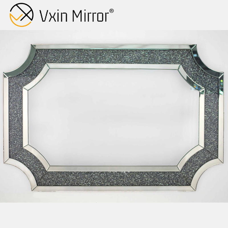 The Newest Vxin Mirror Silver Furniture Crush Diamond Console Table Mirrored with Length Mirror