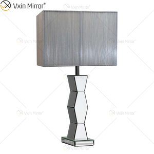 WXTL-004 Modern Silver Mirror Lamp with Lampshade For Bedroom