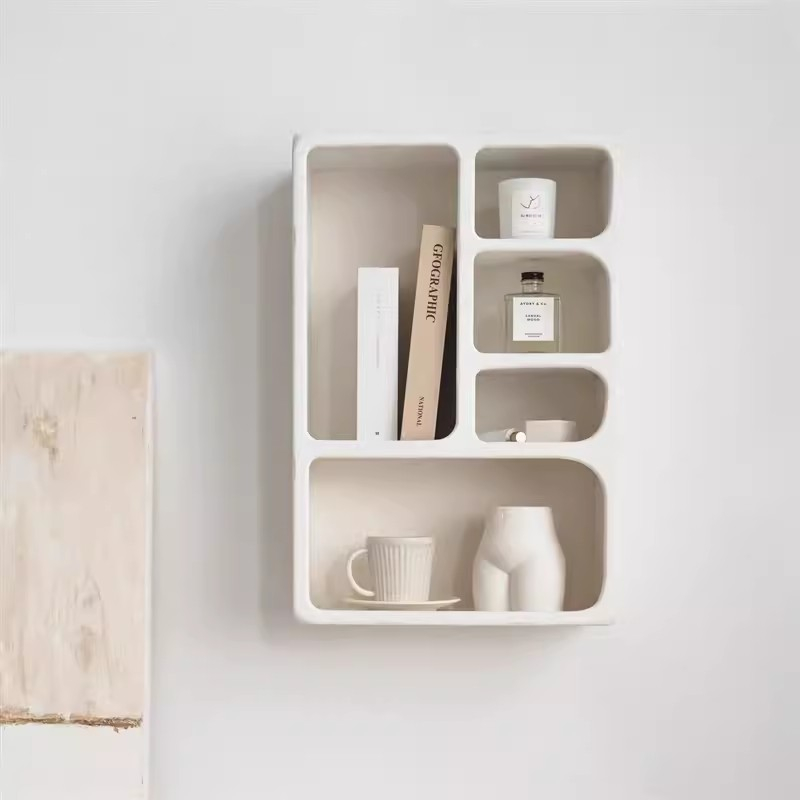 Cream White Wood Storage cabinet