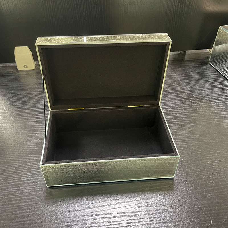 Gold Glitter Mirror Acrylic Jewelry Box