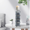 Silver Mirror Candle Holder