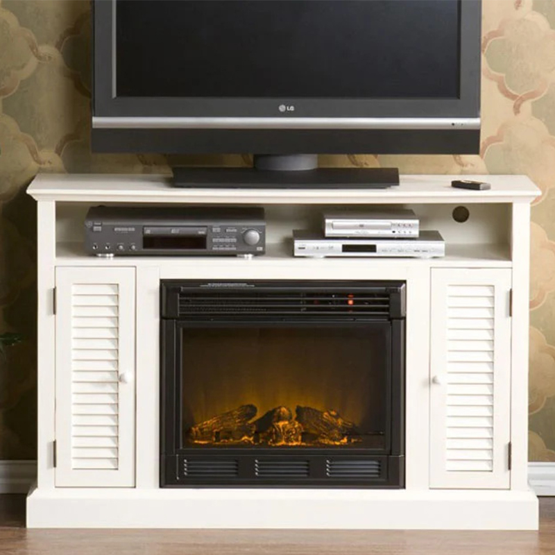 Modern white cream wind TV cabinet