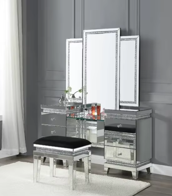 Silver Glass Dressing Table