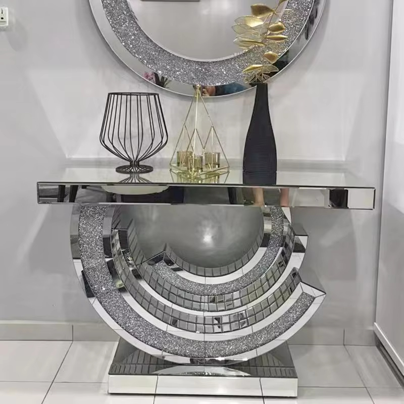 Crystal diamonds console table