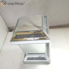 Vxin Mirror WXF-725 Modern Rectangle Diamond Mirrored Side Table 3d Mirror End Table for Living Room