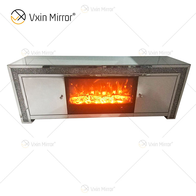 two shelf glass tv stand