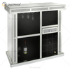 Vxin Home Decor WXF-142 Silver Mirored Crushed Diamond Tall Wine Cabinet with One Drawers