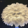 Factory Supply Gorgeous Feather Glass Table Lamp with LED for Bedroom