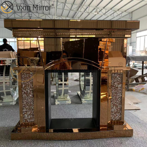 Vxin Mirror WXWF-1094 Crushed Diamond Mirror Fireplace
