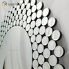 Modern Simplicity Round Silver WXM-2239 Geometric Shape Full Size Decorative Wall Glass Mirror