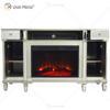 Kellington Mirrored Fireplace Media Console Electric Fireplace Mirrored Fireplace TV Stands Cabinet WXF-413