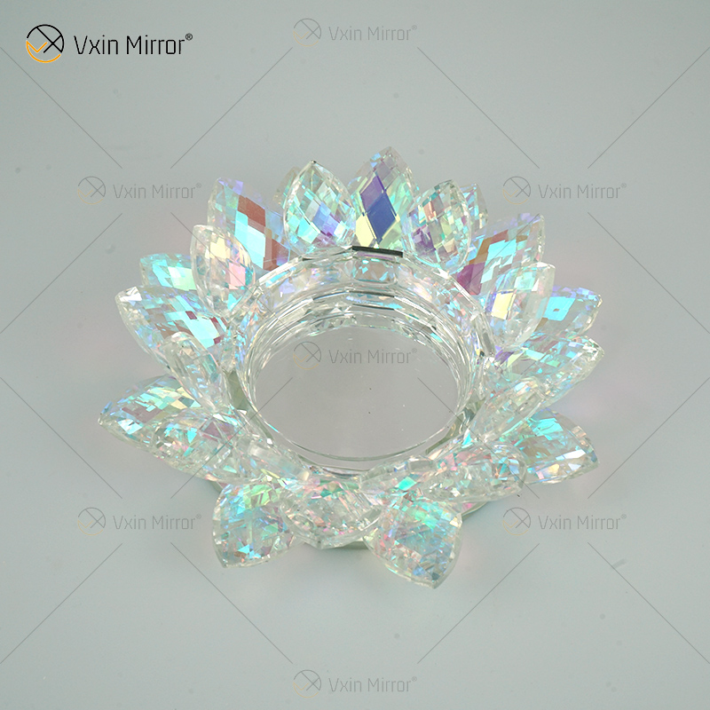Cigarettes Cigars Lotus Crystal Hotel Design Glass Ashtray Hand Made for Coffe Tables