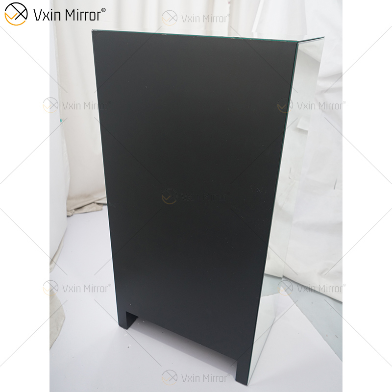 Storage Shelf Rack Wall Mounted Shelf with Drawer Mirror Bedside Tables Nightstand Wholesale Durable Mirrored Bedside Table