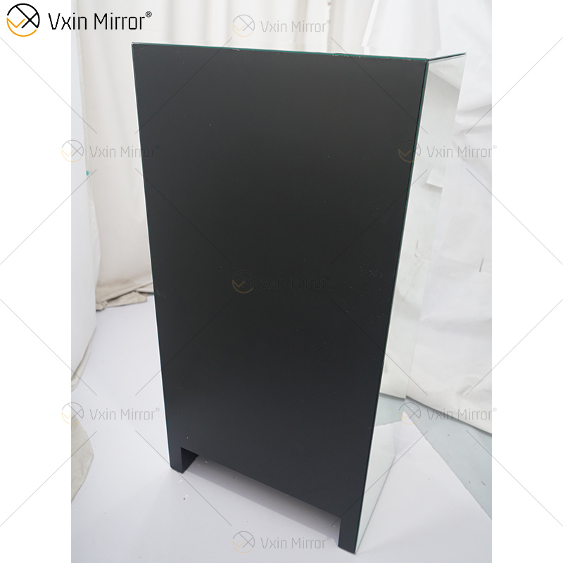 Storage Shelf Rack Wall Mounted Shelf with Drawer Mirror Bedside Tables Nightstand Wholesale Durable Mirrored Bedside Table