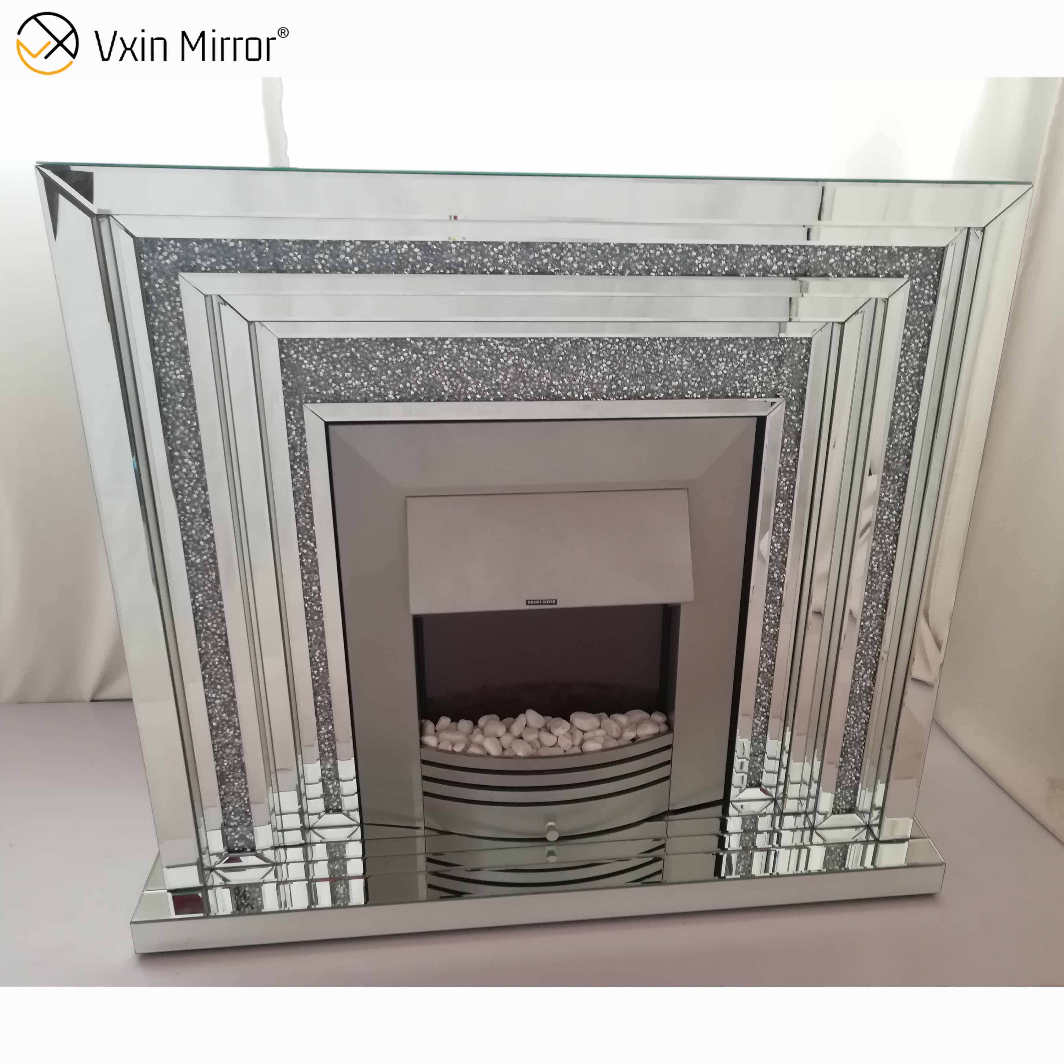 crushed diamond fireplace