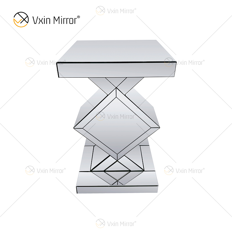 Wholesale WXF-115-2 Mirror Side Table Crystal Elegant Luxury Room Furniture Silver Side Table