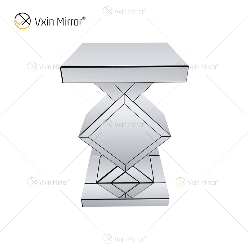 Wholesale WXF-115-2 Mirror Side Table Crystal Elegant Luxury Room Furniture Silver Side Table