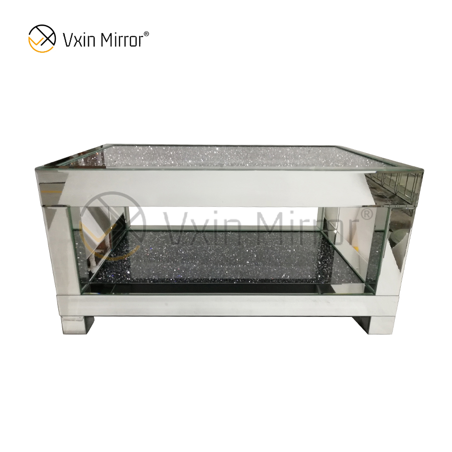 Customized Side Table WXF-117-1 Crushed Diamond Homemade Silver Coffee Table