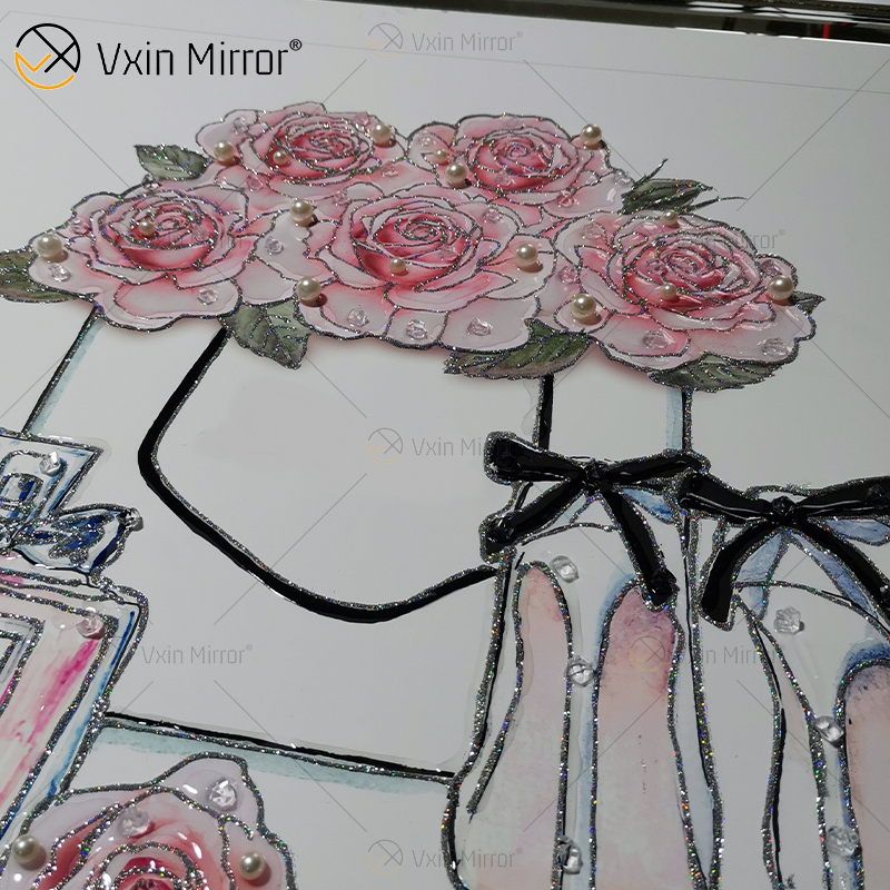 Amazing Quality Vxin Pearl Diamond Metal Wall Art Decor Home Decoration Luxury Living Room Framed for Home Set for Sale