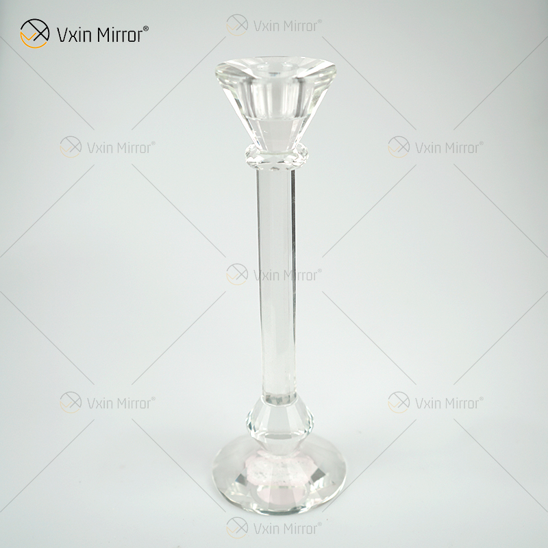 Vxin Mirror Popular VX-08 Silver Elegant Candlestick Crystal Candle Holder