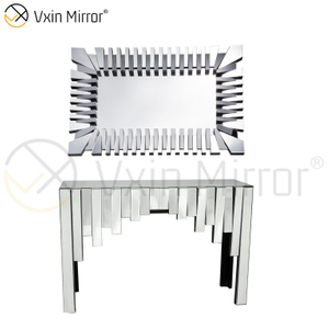 China Supplier Vxin Furniture Modern Silver 3D Elegant Hall Table Console Furniture Luxury Mirror