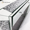 Hot Sell Modern Crushed Diamond Silver Dressing Table Stool 2 Drawers with Full-length Mirror