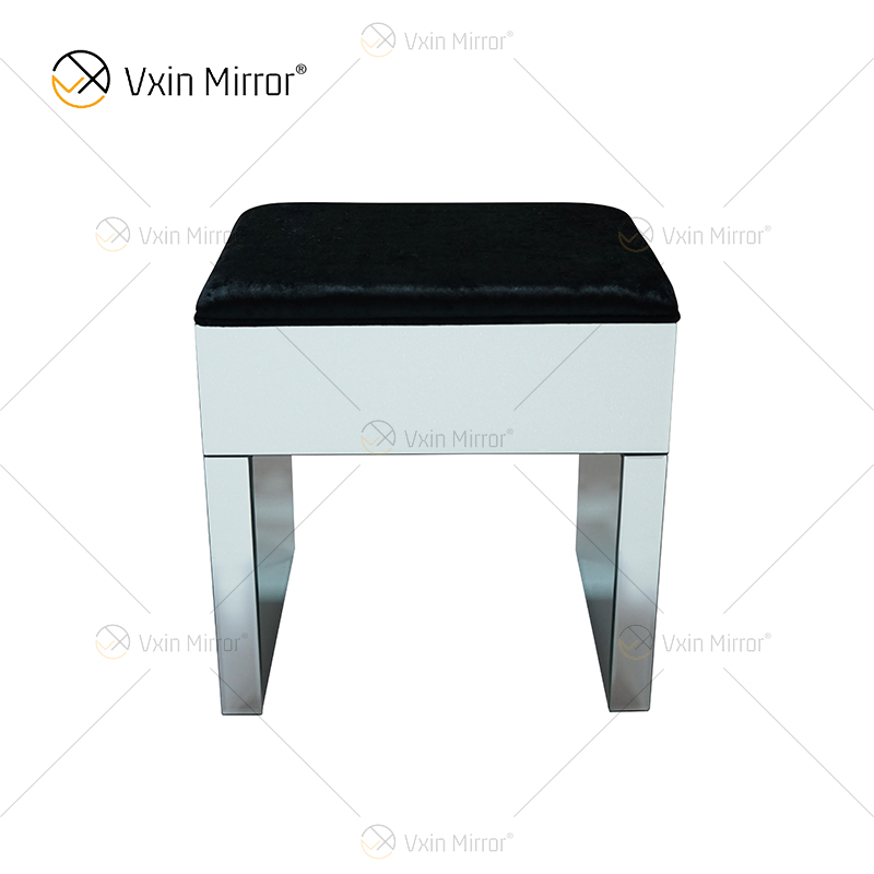Hot Sell Modern WXF-125 &126 Silver Mirrored Dressing Table 7 Drawers with Disassembly Stool