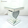 Heart Decor End Table WXF-508-1 Silver Crushed Diamond Mirrored Bedside Tabel Home Furniture