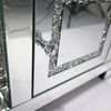 Vxin Mirror WXWF-144 Mirrored Furniture Nightstand Mirrored Bedside Table Cabinet Bedside Table with 2 Drawers