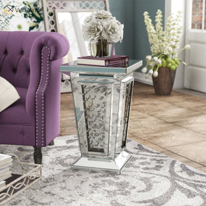 Custom Modern Mirror Bedside Table Sofas Crystal Side Tables for Home Furniture