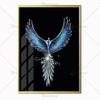 Modern Wall Art Home Decor Crystal Porcelain Painting Aluminum Alloy Light Luxury Frame Painting