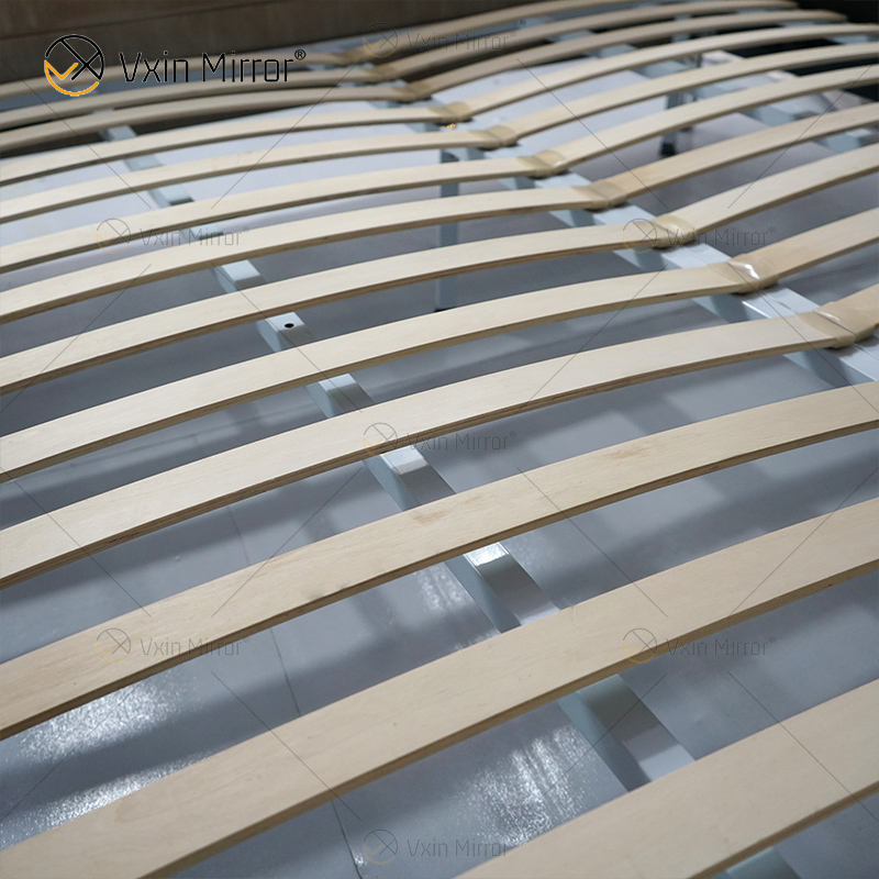 mirrored headboard bed