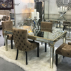 Facoty Supply Dining Table Luxury WXF-0309 Pure Gold Frame Homemade Mirrored Dining Table