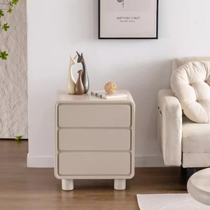 Cream White Wood Storage cabine