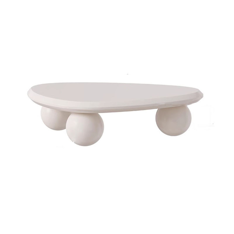 Modern minimalist cream coffee table