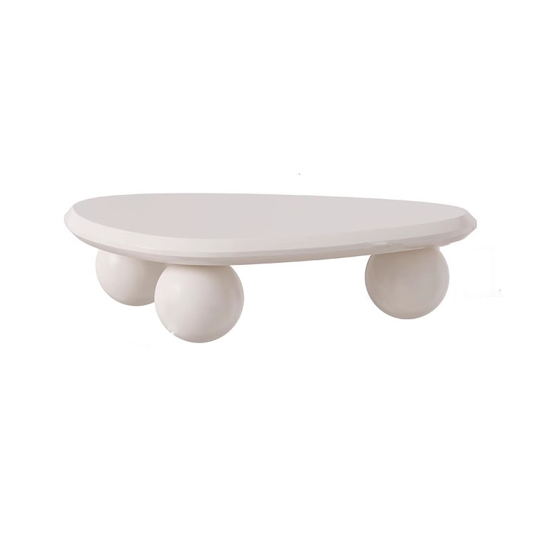 Modern minimalist cream coffee table