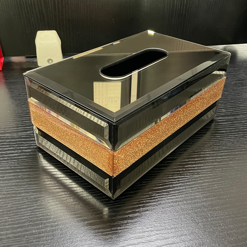 mirror glitter tissue box
