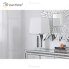 Vxin WXTL-142 Elegant Silver Crystal LED Table Mirror Lamp 3 Colors LED Light for Bedroom