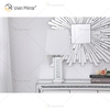 Vxin WXTL-142 Elegant Silver Crystal LED Table Mirror Lamp 3 Colors LED Light for Bedroom