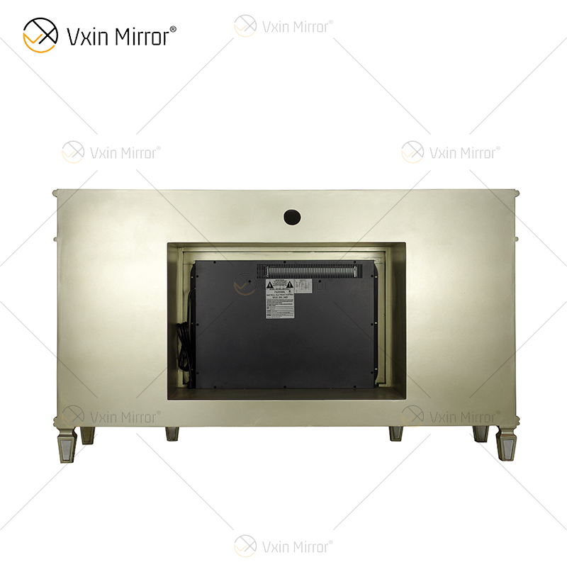 Kellington Mirrored Fireplace Media Console Electric Fireplace Mirrored Fireplace TV Stands Cabinet WXF-413