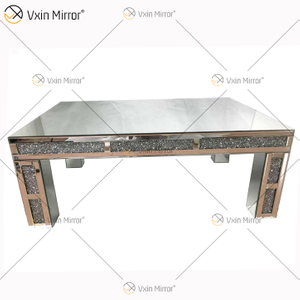 Customized End Table WXF-701 Crushed Diamond Homemade Silver Coffee Table
