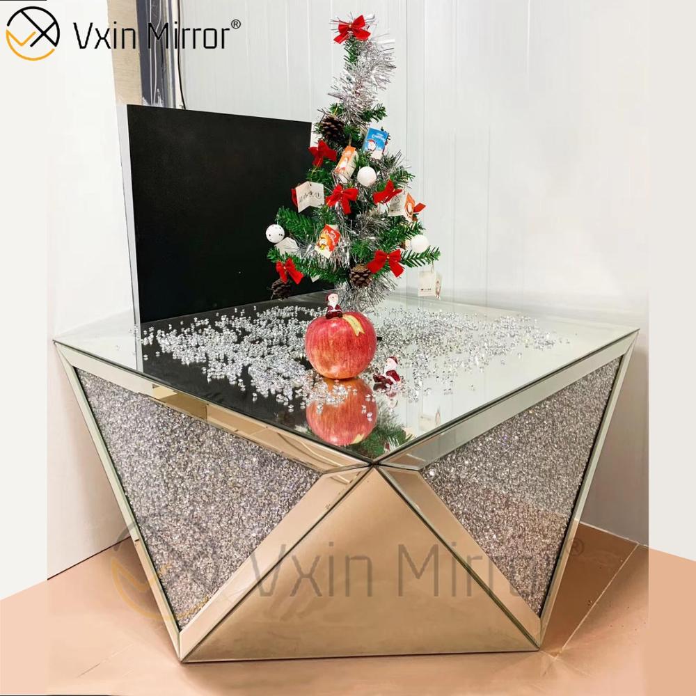 Factory Supply WXWF-711 Crushed Diamond Side Table Modern Coffee Table