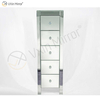 Vxin Mirror WXF-006 Five Drawer Silver Glass Nightstand Bedside Table Mirrored Bedside Table