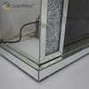 Hot Sale WXWF-1108 Silver Crushed Diamond Crystal Mirror Fireplace Mantel Home Decor with Electric Fire Inserts Mirror Fireplace