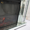 Hot Sale WXWF-1108 Silver Crushed Diamond Crystal Mirror Fireplace Mantel Home Decor with Electric Fire Inserts Mirror Fireplace