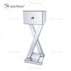 End Table Decor WXF-980 Modern Silver Crystal Mirrored Side Table With Drawer